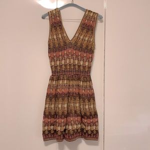 Missoni sleeveless romper pink yellow gold black 38